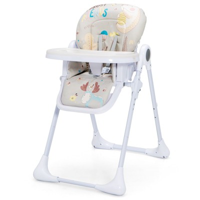 Infans Baby High Chair Folding Feeding Chair W/ Multiple Recline & Height Positions
