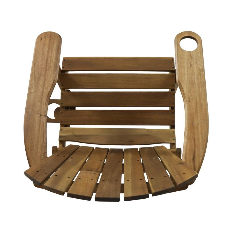 Bellwood Outdoor Acacia Wood Folding Adirondack Chair Natural - Christopher Knight Home, 6 of 10