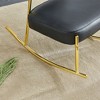 NicBex Accent Chair Rocking Chair with Cushioned Seat Comfy Chair with Backrest for Living Room, Bedroom, Office - 4 of 4
