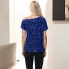 Anna-Kaci Women's Off-Shoulder Sequin Short Sleeve Top with Relaxed Fit - 4 of 4