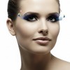 Smiffys Blue Eyelashes with Neon Feathers Adult Costume - 3 of 4