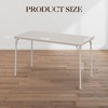 47" Rectangle Folding Table, Card Table with Anti-Slip Feet Caps, Scratch & Stain Resistant, Collapsible Legs Portable for Indoor Outdoor  Office - 4 of 4