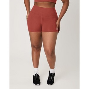 Hanes Moves Women's Bike Shorts, 3" Coral Camelia M - 1 of 4