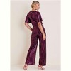 VENUS Womens Metallic Flutter Sleeve Jumpsuit - 2 of 4