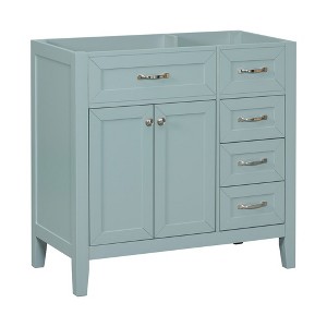 36 Inch Bathroom Vanity, Bathroom Vanity With 3 Drawers, Storage Space, Solid Wood Frame - 1 of 4