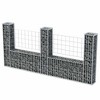 vidaXL Gabion Wall with Covers Galvanized Steel 118.1"x11.8"x19.7" - 3 of 4