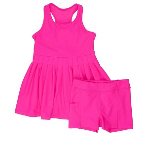 RuffleButts Toddler Girls UPF50+ Active Dress & Bike Short Set - 1 of 4