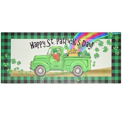 The Lakeside Collection St Patricks Day Kitchen Comfort Accent Rug or Runner Rug Lucky Farms - Runner