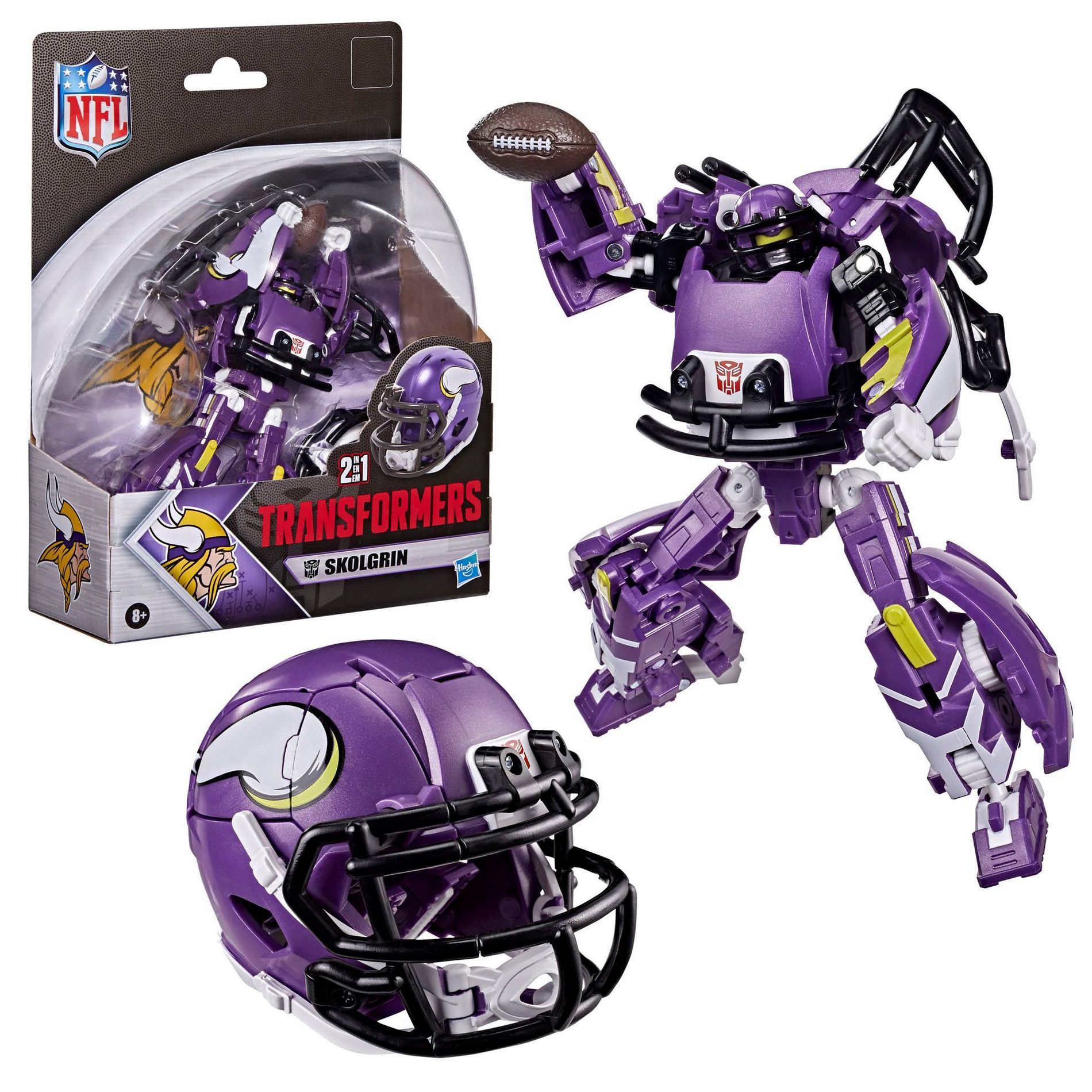 Transformers NFL Minnesota Vikings Skolgrin Action Figure