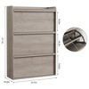 Shoe Cabinet with 3 Flip Drawers, Wooden Shoe Organizer with Adjustable Shelf, Shoe Storage - 2 of 4