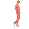 MediChic Women's V-Neck Scrub Set Straight Leg Six Pocket Cargo Scrub Pants with 4-Way Stretch Scrubs Sets - 3 of 4
