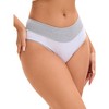 INSPIRE CHIC Women's Stretch Breathable Contrast Color Briefs 5 Pcs - 4 of 4