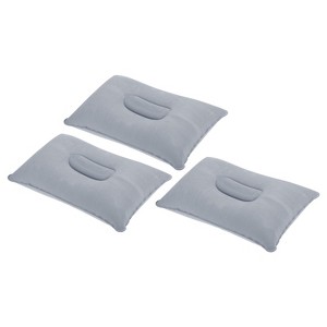 Unique Bargains Neck Support for Hiking Travel Ultralight Flocked Inflatable Camping Pillows 3 Pcs 13.6" x 8.7" - 1 of 4