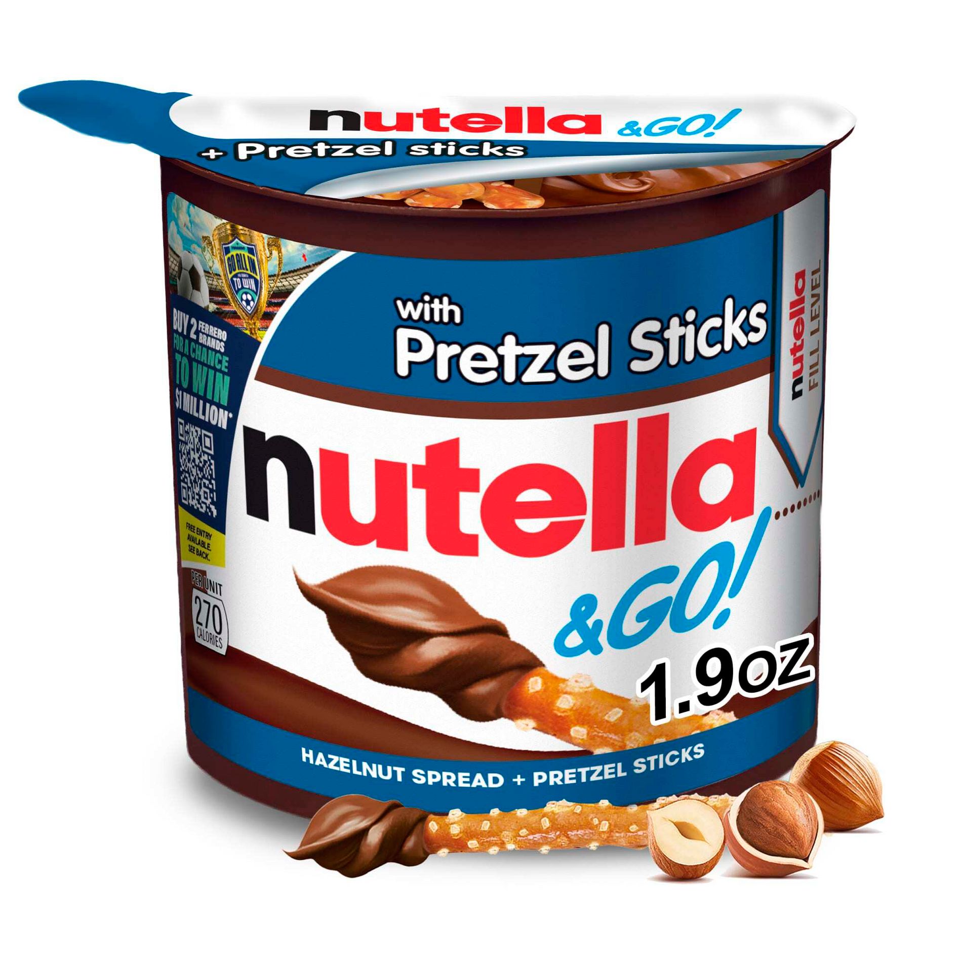 Nutella & Go! Hazelnut Spread & Pretzel Sticks - 1.9oz