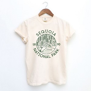 Simply Sage Market Women's Sequoia National Park Short Sleeve Garment Dyed Tee - 1 of 4