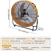 30" Heavy Duty High Velocity Drum Fan, 7592 CFM 3-Speed Adjustable Floor Fan With 360° Tilt, Portable Air Circulator for Warehouse, Garage, Basement - 2 of 4