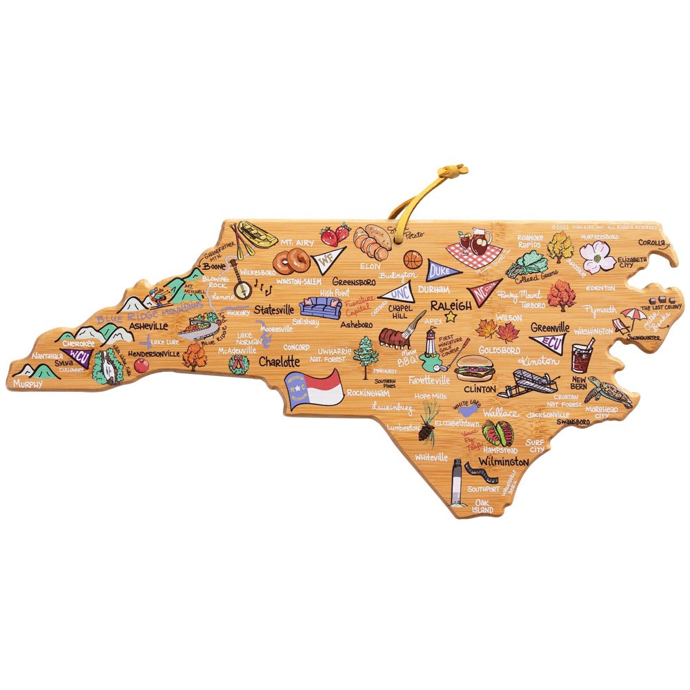 Totally Bamboo North Carolina Fish Kiss Cutting Board