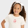 Toddler Girls' Cupcake Graphic T-Shirt - Cat & Jack™ Cream - 2 of 4