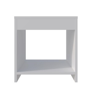 GlasFlength Nightstands Modern Nightstand Bedroom Nightstand Elegant Bedside Table with Drawer for Living Room, White, 15.7"*13.9"*16.5" - 1 of 4