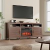 71" Farmhouse TV Stand with 23" Electric Fireplace, Adjustable Storage, Media Console for Living Room & Bedroom - 4 of 4