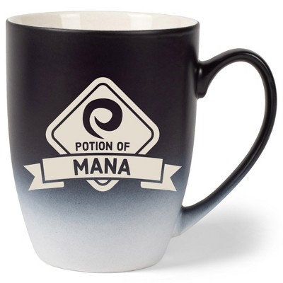100 North Magic Potion 10 Ounce Black and White Two Toned Ombre, Comfortably Fits Your Hands, Ceramic Tea Coffee Cup Mug, Potion Of Mana