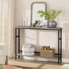 5.9" Slim Sofa Table, 2 Tier Narrow Console Table with Adjustable Shelf, Space-Saving Behind Couch Table for Living Room - 2 of 4