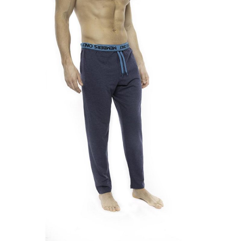 Members Only Men's Heather Contrast Elastic Sleep Pant, Lightweight Sweatpants for Men Cotton, 3 of 4