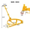 VisioGear 55 Gallon Drum Dolly with 2 fixed PU Wheels and 1 Swivel Wheel, Oil Barrel Drum Roller Hand Cart, Yellow, 30.5"*24.61"*38.4" - 3 of 4