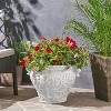 Christopher Knight Home Largo Outdoor Lightweight Concrete Urn Planter with Floral Accents - 2 of 4