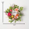 14.5"H Sullivans Vibrant Floral Small Wreath, Multicolor - 3 of 3