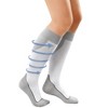 JOBST 7528903 Sport Knee High 15-20 mmHg Compression Socks, White/Grey, X-Large - 2 of 3