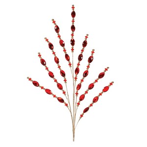 Melrose Red Jewel Bead Spray (Set of 2) - 1 of 3