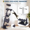 74" Tall Cat Tree,Large Cat Tree for Big Cats,Cat Tower with Scratching Posts, Condo, Perches, Hammock, Tunnel & Feeding Station - 3 of 4