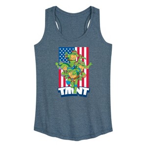 Women's - Teenage Mutant Ninja Turtles - USA Turtles Graphic Racerback Tank - 1 of 4