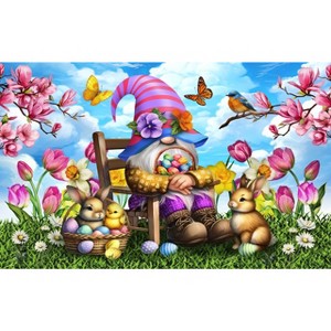Briarwood Lane Spring Doormat 30x18 Indoor Outdoor Easter Basket Gnome For Spring Doormat - 1 of 4