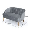 NicBex 50 Inch Loveseat Sofa Mid-Century Comfy 2 Seater Couch with Wood Legs for Living Room,Apartment - 3 of 4