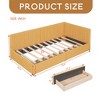 Twin Size Daybed with Storage Drawers, Upholstered Day Bed Frame Mid Century Linen Sofa Beds with Vertical Channel Tufted Headboard - Leovsnove - 3 of 4