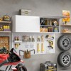 ZACHVO 20 Inch High White Lockable Metal Garage Wall Cabinet with Adjustable Shelf and Flip-Up Door for Workshop, Basement, and Home - 2 of 4