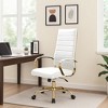 LeisureMod Benmar High-Back Leather Office Chair with Swivel, Tilt, Adjustable Height, Ergonomic Design for Home Office, Study, or Workspace - 2 of 4