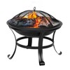 Karl Home | 21.65 in. Patio Round Iron Fire Pit with Lid - 2 of 3