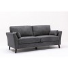 Damian 77" Gray Woven Polyester Sofa - 2 of 4