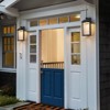 LLHZSY 14 1/2" Dimmable LED Outdoor Wall Lantern Sconce with Tree Pattern Glass - 4 of 4