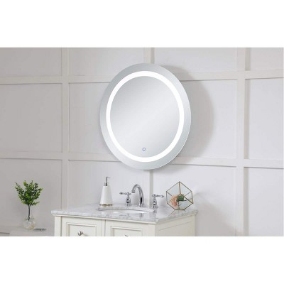 Helios Silver Rectangular LED Vanity Bathroom Mirror