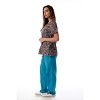 Just Love Nursing Scrubs Set for Women Print Scrubs 1311WJ-2-XS (Brown Paisley, Small) - 2 of 3