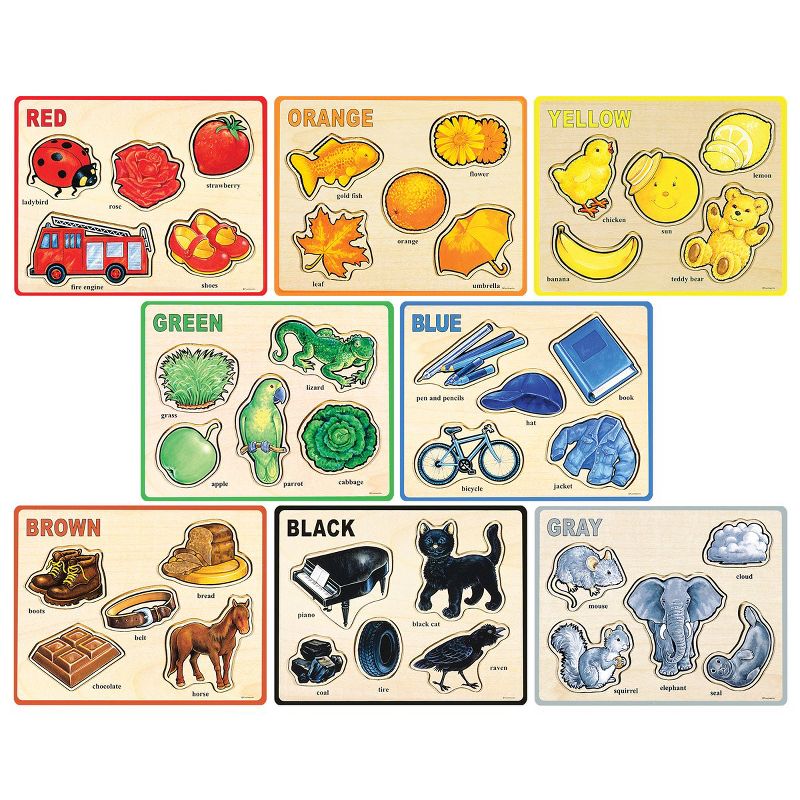 Puzzleworks Basic Color and Word Puzzles  - Set of 8, 1 of 7
