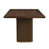 Christopher Knight Home Tessa Modern 8 Seater 84" Oversized Rectangular Dining Table with Pedestal Base - 4 of 4