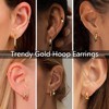 Turandoss 9Pairs 14k Gold Silver Hoop Earrings for Women Girls - Small Hypoallergenic Earrings Set, Gold Jewelry for Women Trendy, Teen Girl Gifts - 2 of 4