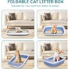 HTUTWOO Collapsible Kitty Litter Box, Open Top Cat Litter Tray With Scoop And Litter Bag, Anti-Splashing Waterproof Cat Toilet Potty Pan 17.7" X 13.5" - 2 of 4