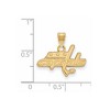 Black Bow Jewelry 14k Yellow Gold Plated Sterling Silver Washington Capitals NHL Small Pendant - 2 of 3