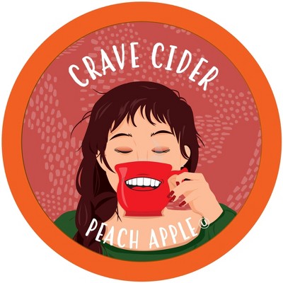 Crave Beverages Apple Peach Hot Cider Pods, Compatible Keurig 2.0 Brewers, 40 Ct